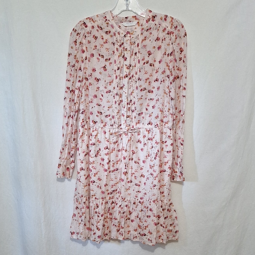 Lucky Brand Women's Riley Long Sleeve Button-Down Waist Mini Dress